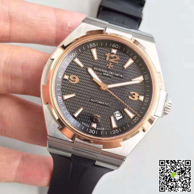 Replica Vacheron C0nstan1n Overseas 47040 JJ Factory 1:1 Best Edition Swiss ETA9015 Black Rubber Strap