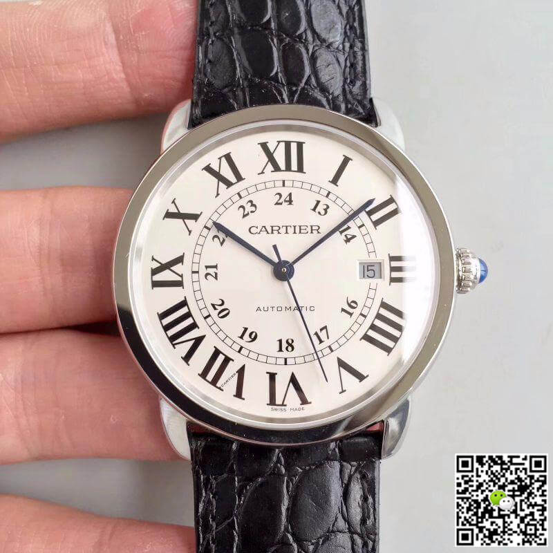 Replica Ronde Solo De Ca*t1er W6701010 ZF Factory Men Watches 1:1 Best Edition Swiss ETA9015 White Dial