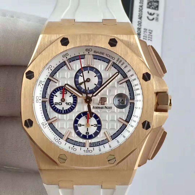 Replica Audemars P1g*et Royal Oak Offshore 26408OR.OO.A010CA.01 JF Factory 1:1 Best Edition Swiss ETA3126 White Dial