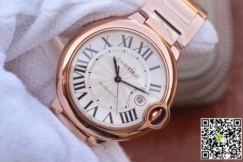 Replica Ballon Bleu De Ca*t1er 42MM W69006Z2 V9 Factory 1:1 Best Edition Swiss ETA2671 Silver Textured Dial