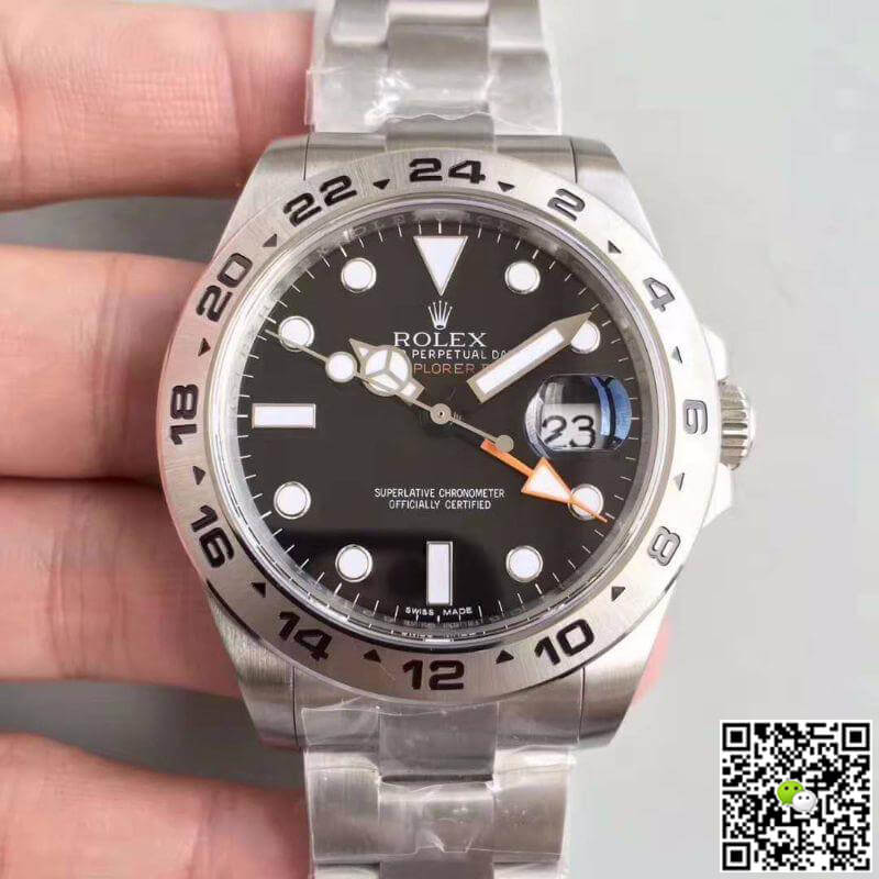 Replica R01ex Explorer II 216570 Noob Factory V7 Men Watches 1:1 Best Edition Swiss ETA3187 Black Dial
