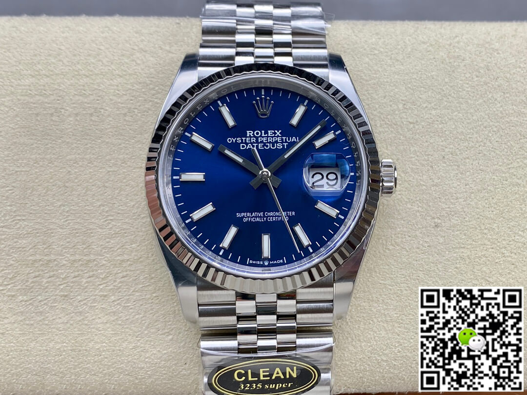 Replica R01ex Datejust M126234-0017 36MM 1:1 Best Edition Clean Factory Blue Dial