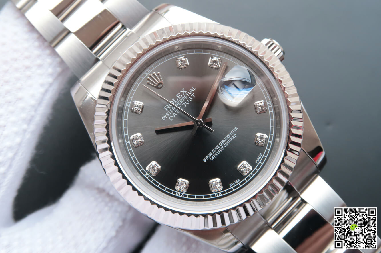 Replica R01ex Datejust M126334-0005 1:1 Best Edition EW Factory D1am0nd-Studded Dial