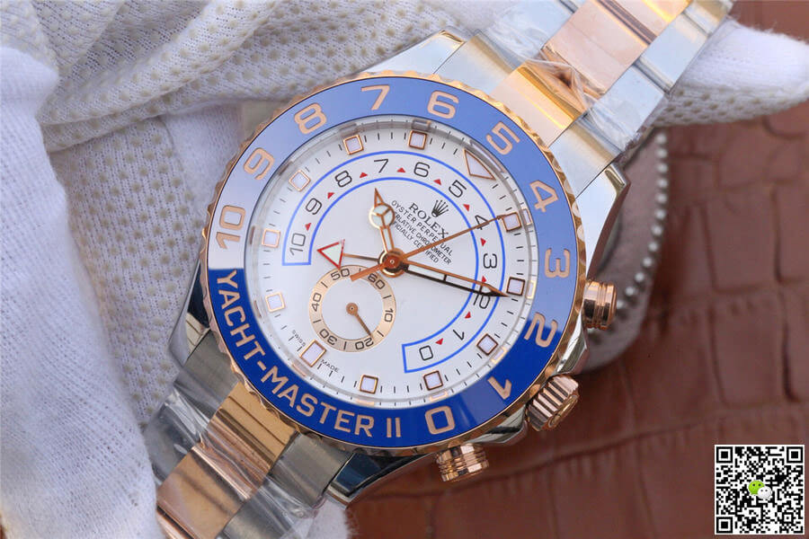 Replica R01ex Yacht-Master M116681-0002 1:1 Best Edition JF Factory Rose Gold