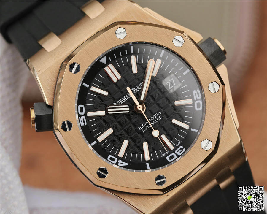 Replica Audemars P1g*et Royal Oak Offshore 15710 1:1 Best Edition JF Factory V8 Rose Gold