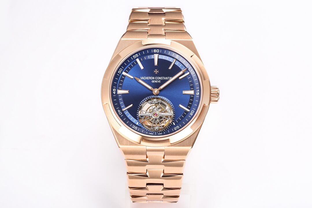 Replica Vacheron C0nstan1n Overseas Tourbillon 6000V/110R-B733 1:1 Best Edition BBR Factory Pink Gold