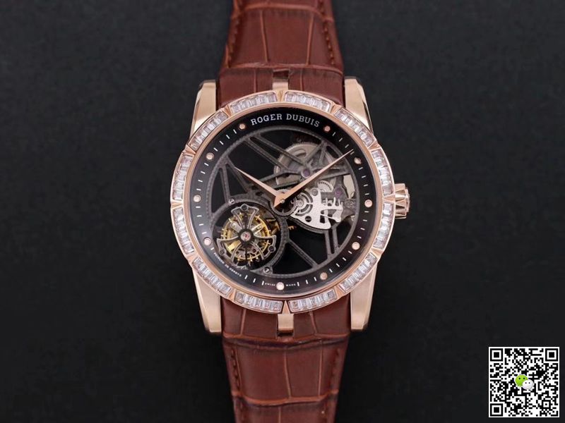 Replica Roger Dubuis Excalibur RDDBEX0404 1:1 Best Edition JB Factory V3 Rose Gold Tourbillon Swiss RD505SQ