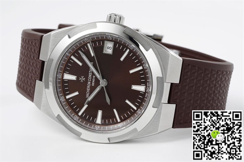 Replica Vacheron C0nstan1n Overseas 4500V 1:1 Best Edition PPF Factory Brown Rubber Strap