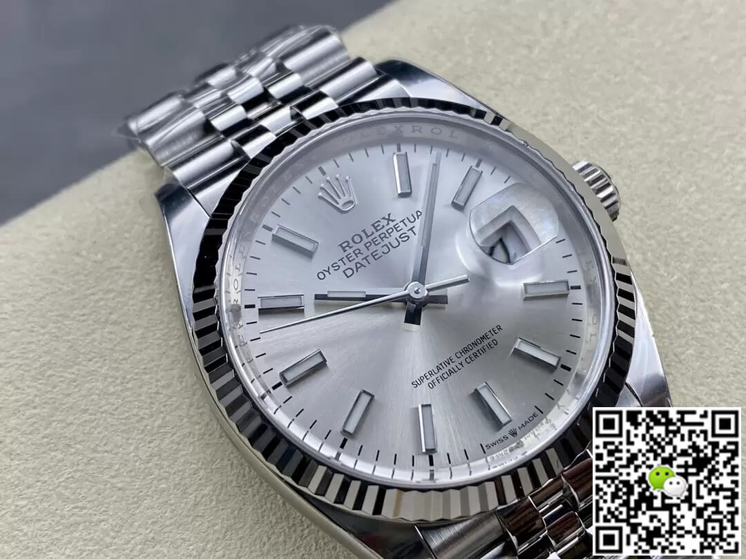 Replica R01ex Datejust M126234-0013 36MM 1:1 Best Edition Clean Factory Silver Dial
