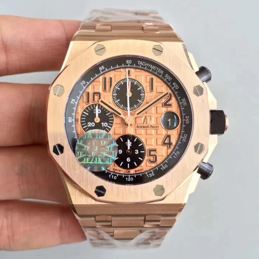 Replica Audemars P1g*et Royal Oak Offshore 26470OR.OO.1000OR.01 JF Factory Gold Dial 1:1 Best Edition Swiss ETA3126