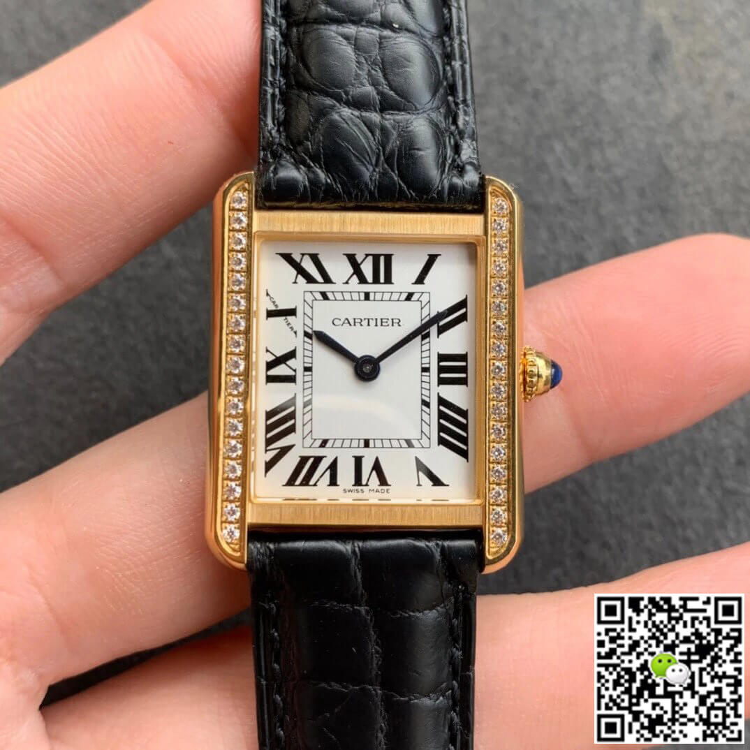 Replica Ca*t1er Tank 1:1 Best Edition K11 Factory V2 Yellow Gold White Dial