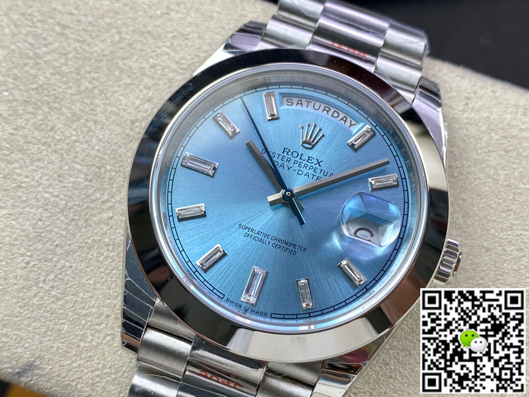 Replica R01ex Day Date 228206 1:1 Best Edition EW Factory Ice Blue Dial