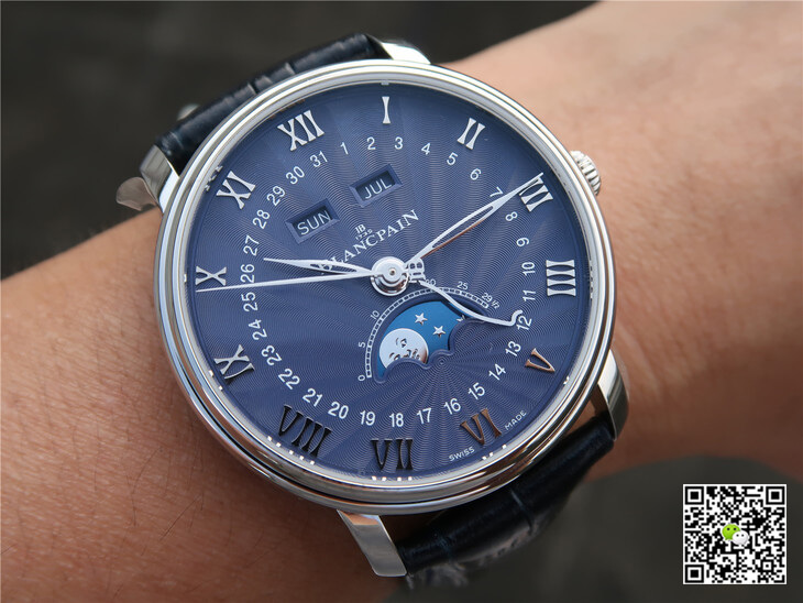 Replica Blancpain Villeret 6654-1529-55B 1:1 Best Edition OM Factory V2 Blue Dial