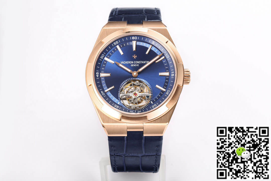 Replica Vacheron C0nstan1n Overseas Tourbillon 6000V/110R-B733 1:1 Best Edition BBR Factory Blue Strap