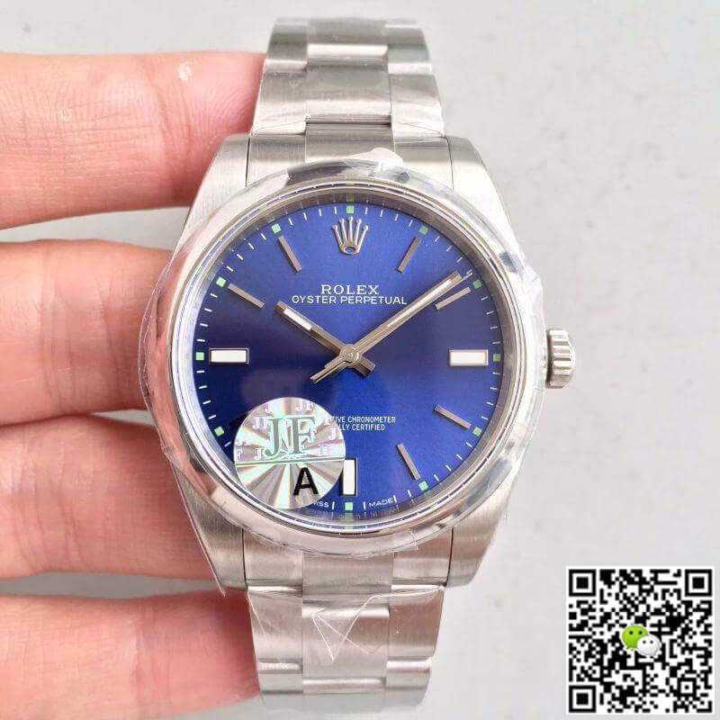 Replica R01ex Oyster Perpetual 39mm 114300 JF Factory 1:1 Best Edition Swiss ETA3132 Blue Dial