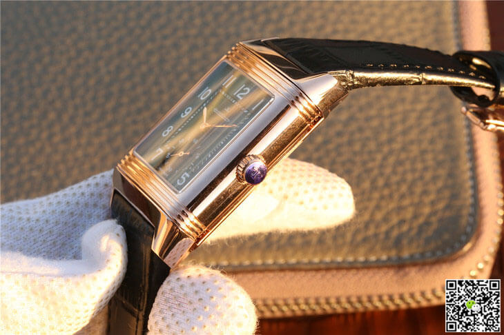 Jaeger Lecoultre Replica Reverso Q3732470 1:1 Best Edition Rose Gold Black Dial