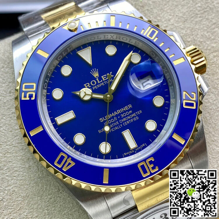 R01ex Submariner Replica 116613LB-97203 1:1 Best Edition Clean Factory V4 Blue Bezel