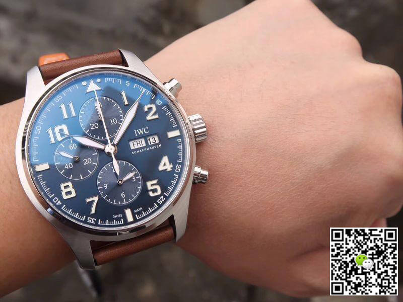 Replica IWC Pilot Chronograph IW377714 ZF Factory Men Watches 1:1 Best Edition Swiss ETA7750 Blue Dial