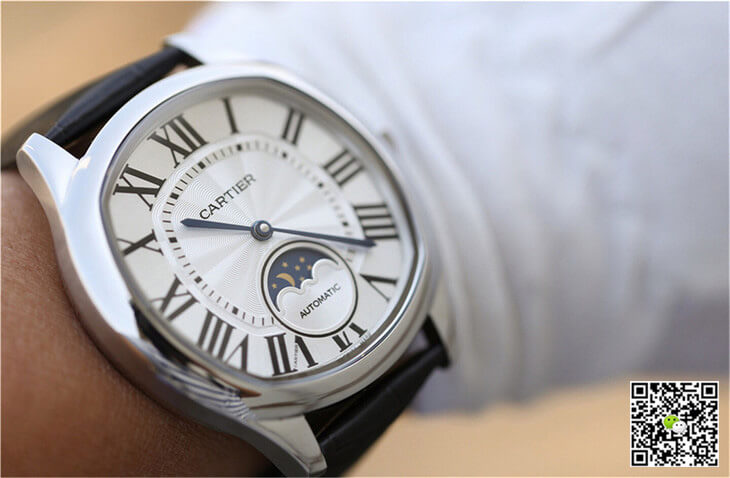 Replica Drive De Ca*t1er Moonphase WSNM0008 1:1 Best Edition Stainless Steel