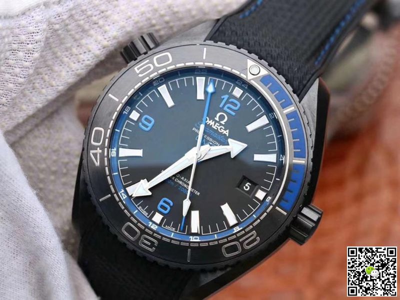 Replica 0me*ga Seamaster 215.92.46.22.01.002 1:1 Best Edition VS Factory Black Ceramic Swiss ETA8906