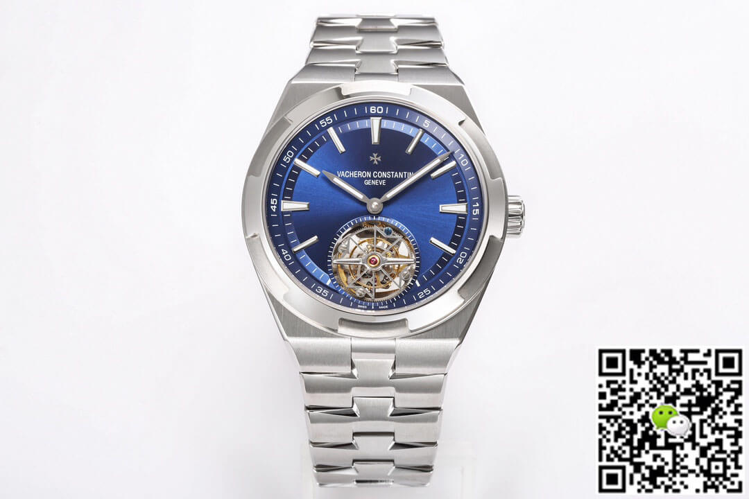 Replica Vacheron C0nstan1n Overseas Tourbillon 6000V/110A-B544 1:1 Best Edition BBR Factory Blue Dial