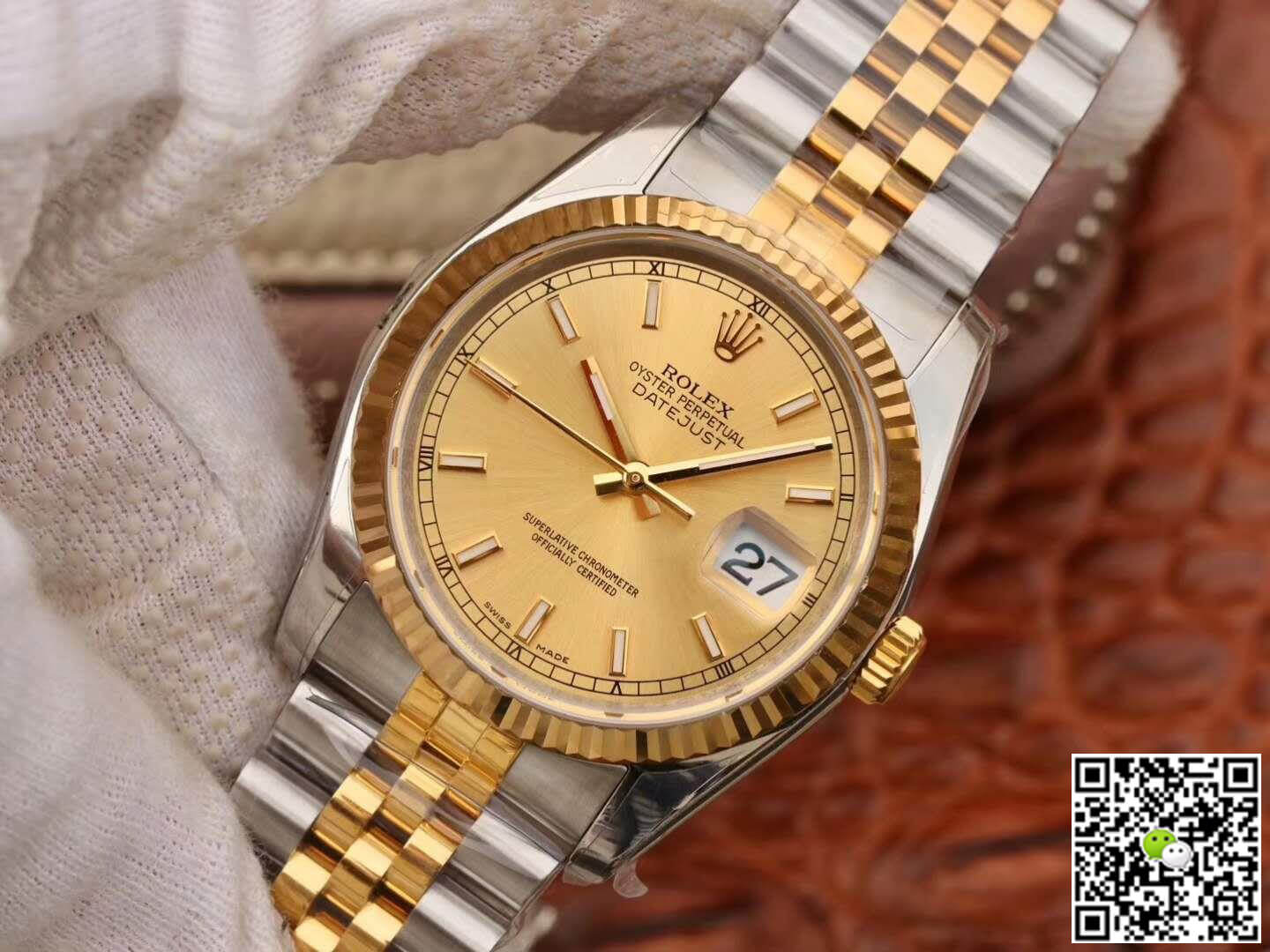 R01ex Dupe Datejust II 116333 1:1 Best Edition Swiss ETA3135 Champagne Dial