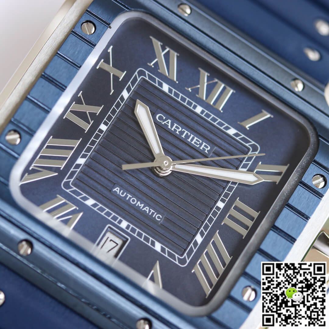 Ca*t1er Watch Rep Santos 1:1 Best Edition GF Factory Blue Dial