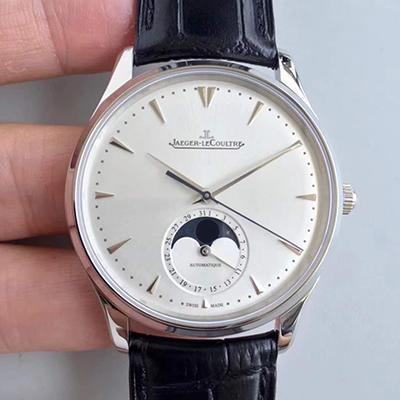 Replica Jaeger-LeCoultre Master Ultra-Thin Q1368420 ZF Factory 1:1 Best Edition Swiss ETA925 Silver Dial Black Leather Strap
