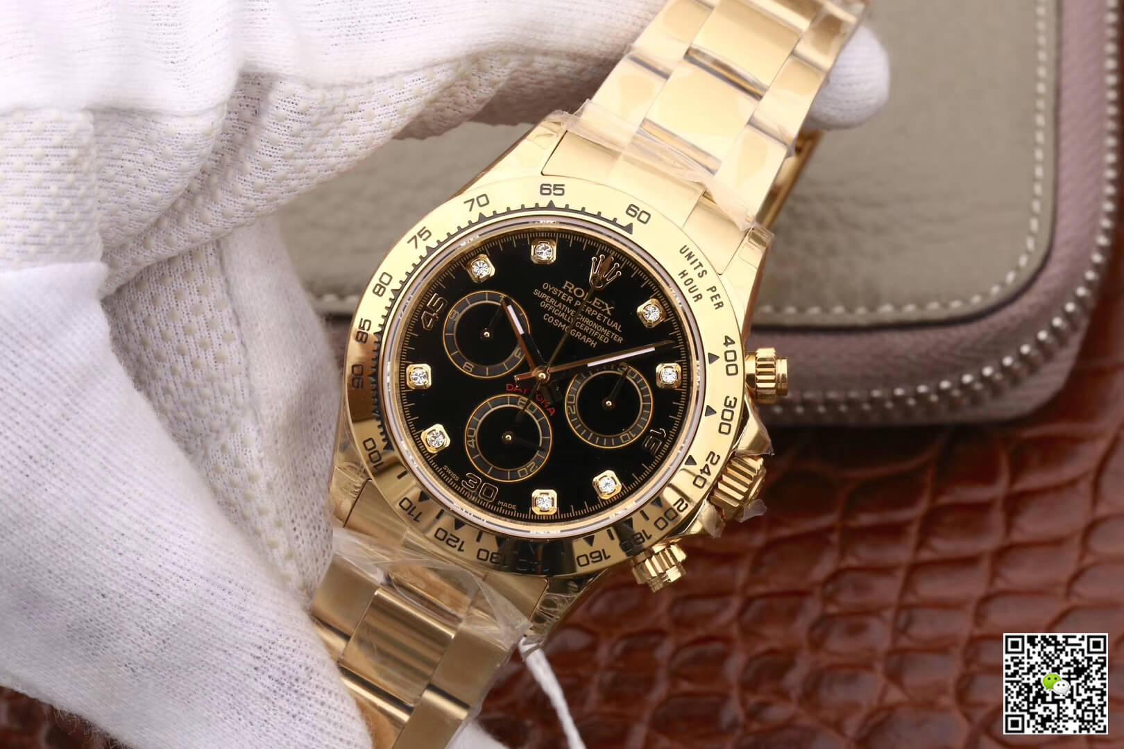 Replica R01ex Daytona Cosmograph M116508-0008 1:1 Best Edition JH Factory Yellow Gold D1am0nds Dial