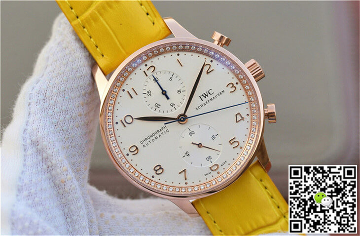 Replica IWC Portuguese ZF Factory 1:1 Best Edition Yellow Strap