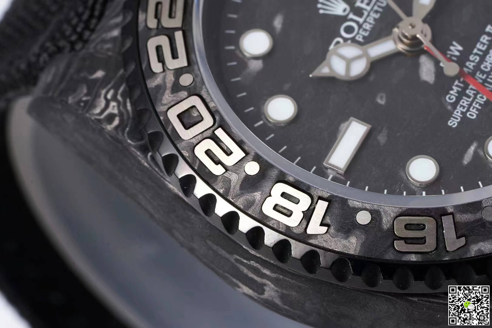 Replica R01ex GMT-MASTER II Diw 1:1 Best Edition Carbon Fiber Black Fabric Strap