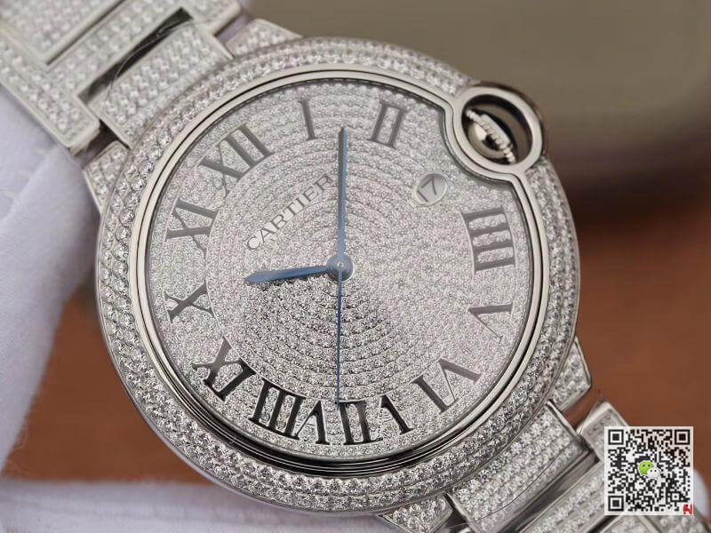 Replica Ballon Bleu De Ca*t1er WE9009Z3 42mm TW Factory 1:1 Best Edition Full D1am0nd Dial Swiss ETA2824
