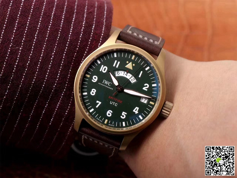 Replica IWC Pilot Spitfire IW327101 1:1 Best Edition ZF Factory Green Dial Swiss ETA82710