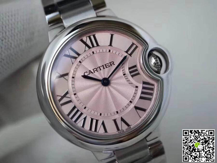 Replica Ballon Bleu De Ca*t1er WE902073 33mm V6 Factory 1:1 Best Edition Swiss Quartz ETA157 Pink Dial