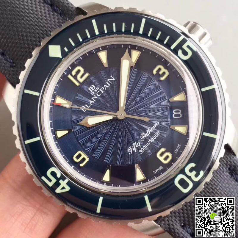 Replica Blancpain Fifty Fathoms 5015D-1140-52B ZF Factory Men Watches 1:1 Best Edition Swiss ETA2836-2 Blue Dial