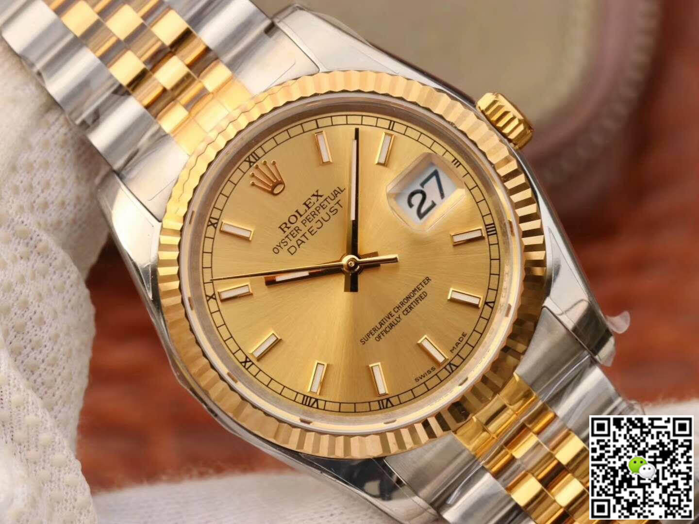 R01ex Dupe Datejust II 116333 1:1 Best Edition Swiss ETA3135 Champagne Dial