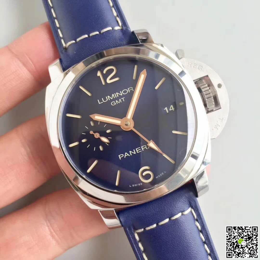 Pa*e*a1 Replica Luminor 1950 PAM688 ZF Factory 1:1 Best Edition Swiss ETA P9001 Blue Leather Strap