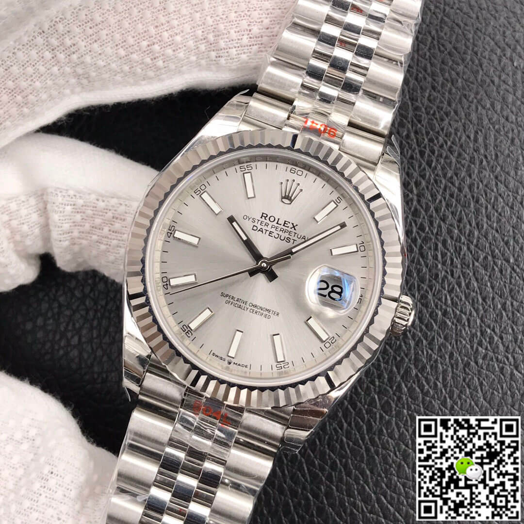 Replica R01ex Datejust M126334-0004 1:1 Best Edition EW Factory Silver Grey Dial