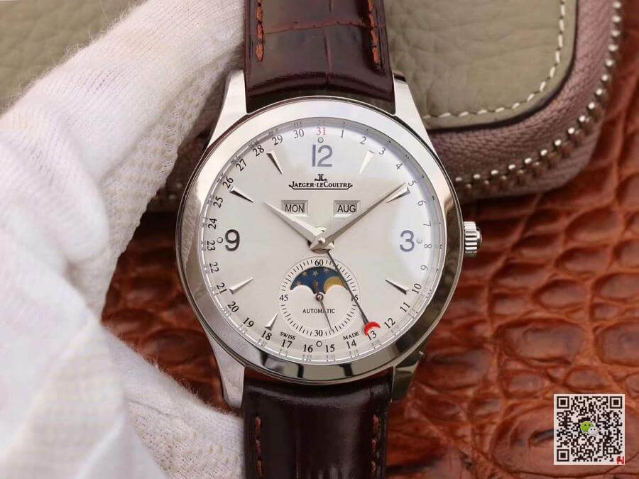 Replica Jaeger-LeCoultre Master Calendar 1558420 OM factory 1:1 Best Edition Swiss ETA866 White dial