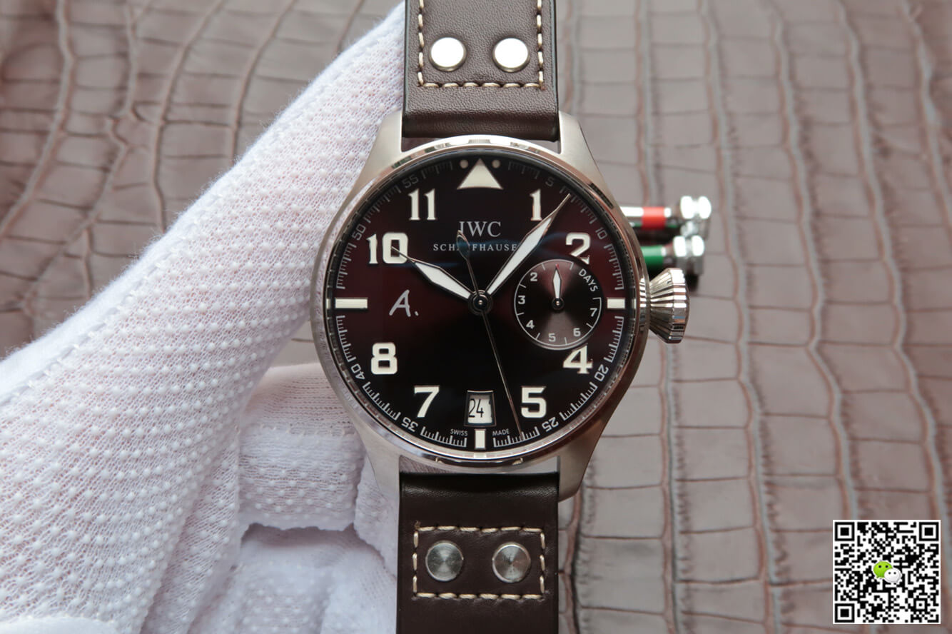 Replica IWC Pilot IW500422 1:1 Best Edition ZF Factory Brown Dial Leather Strap