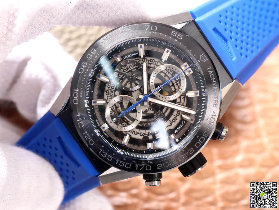 Replica TAG Heuer Carrera CAR2A1T.FT6052 1:1 Best Edition XF Factory Blue Rubber Strap