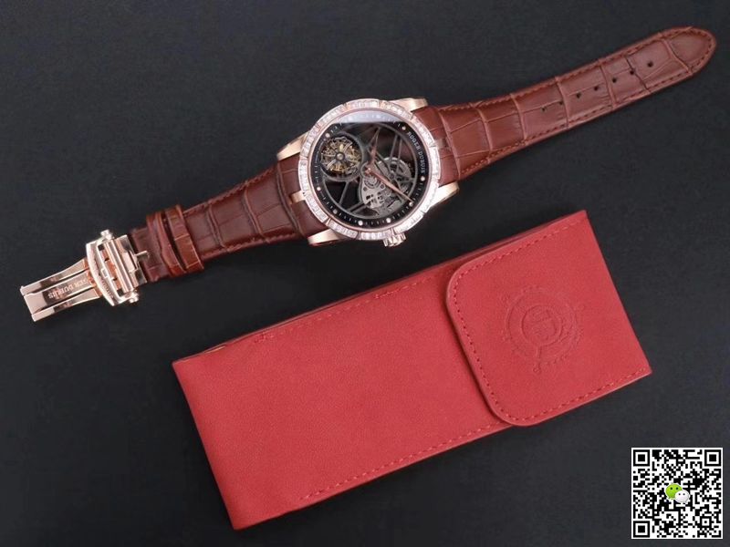 Replica Roger Dubuis Excalibur RDDBEX0404 1:1 Best Edition JB Factory V3 Rose Gold Tourbillon Swiss RD505SQ