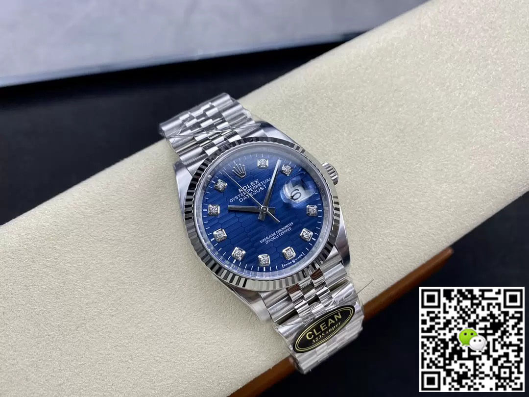 Replica R01ex Datejust M126234-0057 36MM 1:1 Best Edition Clean Factory Blue Dial