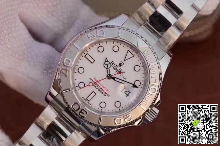 Replica R01ex Yacht-Master 40mm 116622 EW Factory 1:1 Best Edition Swiss ETA3135 White Dial