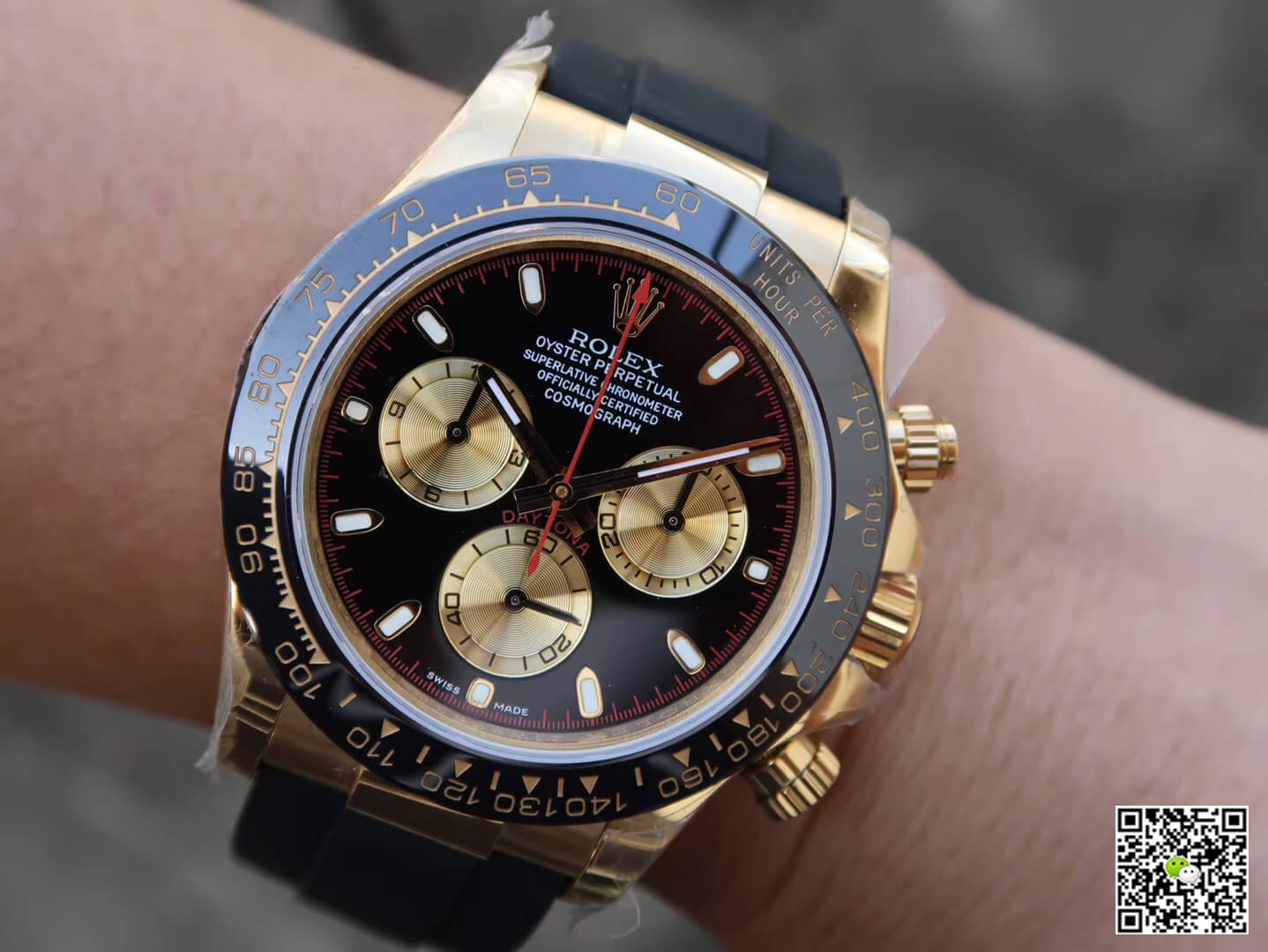 Replica R01ex Daytona Cosmograph M116518ln-0047 1:1 Best Edition JH Factory Yellow Gold Chronograph