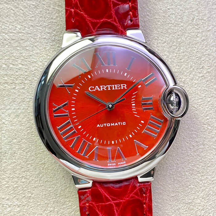 Replica Ballon Bleu De Ca*t1er 33MM 1:1 Best Edition Red Dial