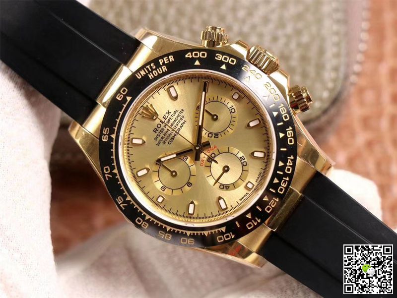 R01ex Daytona Replica M116518LN-0042 1:1 Best Edition Noob Factory Champagne Dial Swiss ETA4130