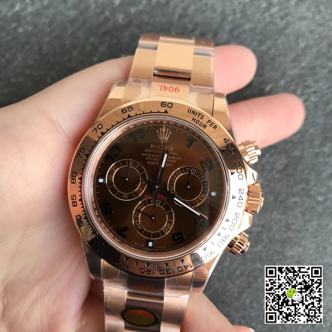 Replica R01ex Daytona m116505-0011 1:1 Best Edition Noob Factory Brown Dial