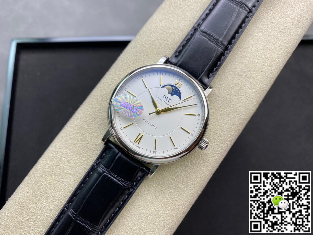 Replica IWC Portofino Moon Phase IW459401 1:1 Best Edition MKS Factory White Dial