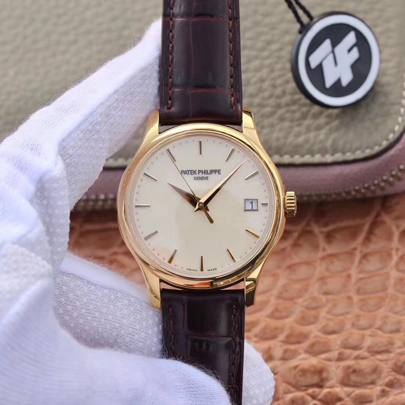 Replica Pat*k Phi1i*pe Calatrava 5227J-001 ZF Factory 1:1 Best Edition 18K Yellow Gold Case Swiss Cal.324 SC